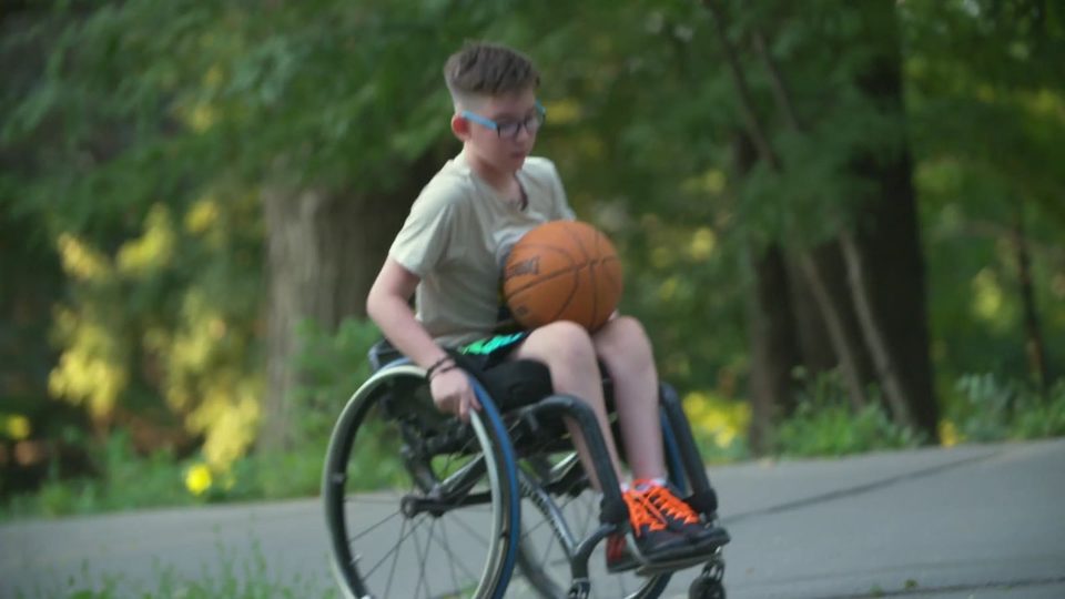Ianis with a basketball